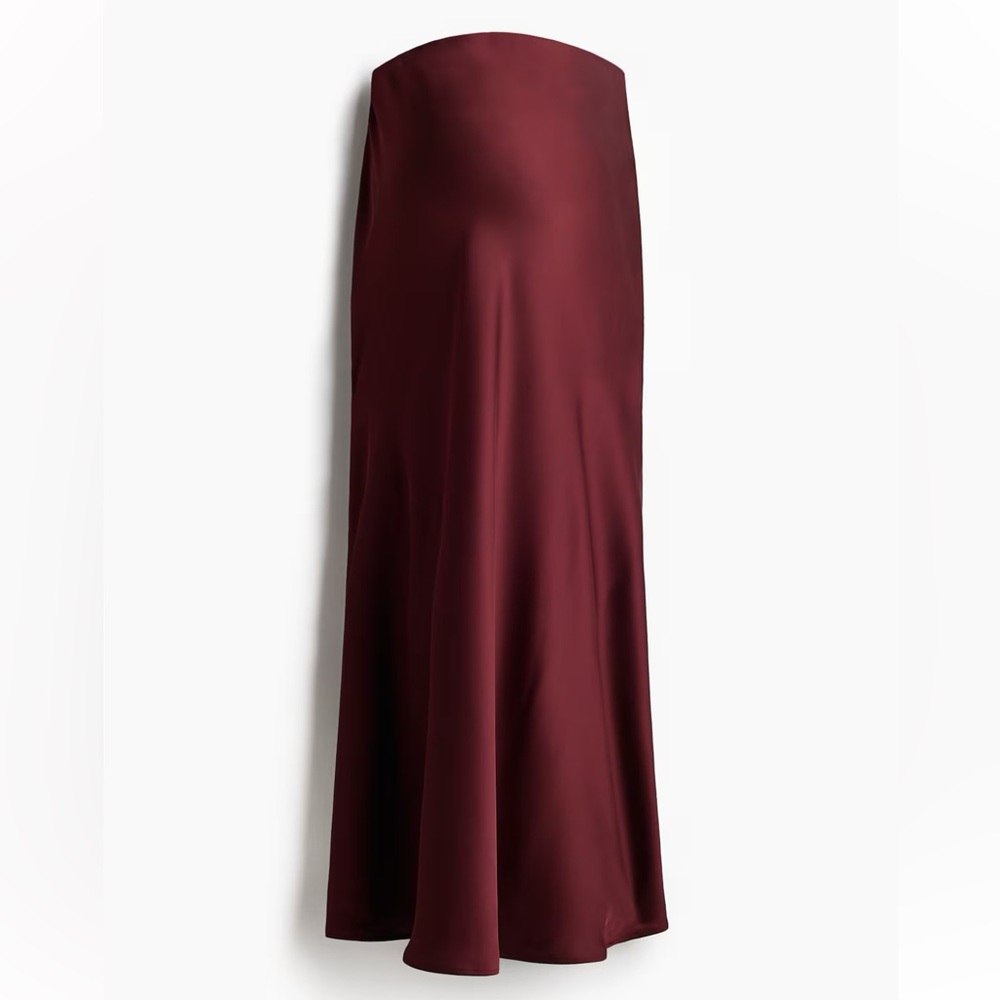 H&M Mamá Satin Slip Skirt L